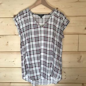 Express Plaid Short Sleeve Tee
